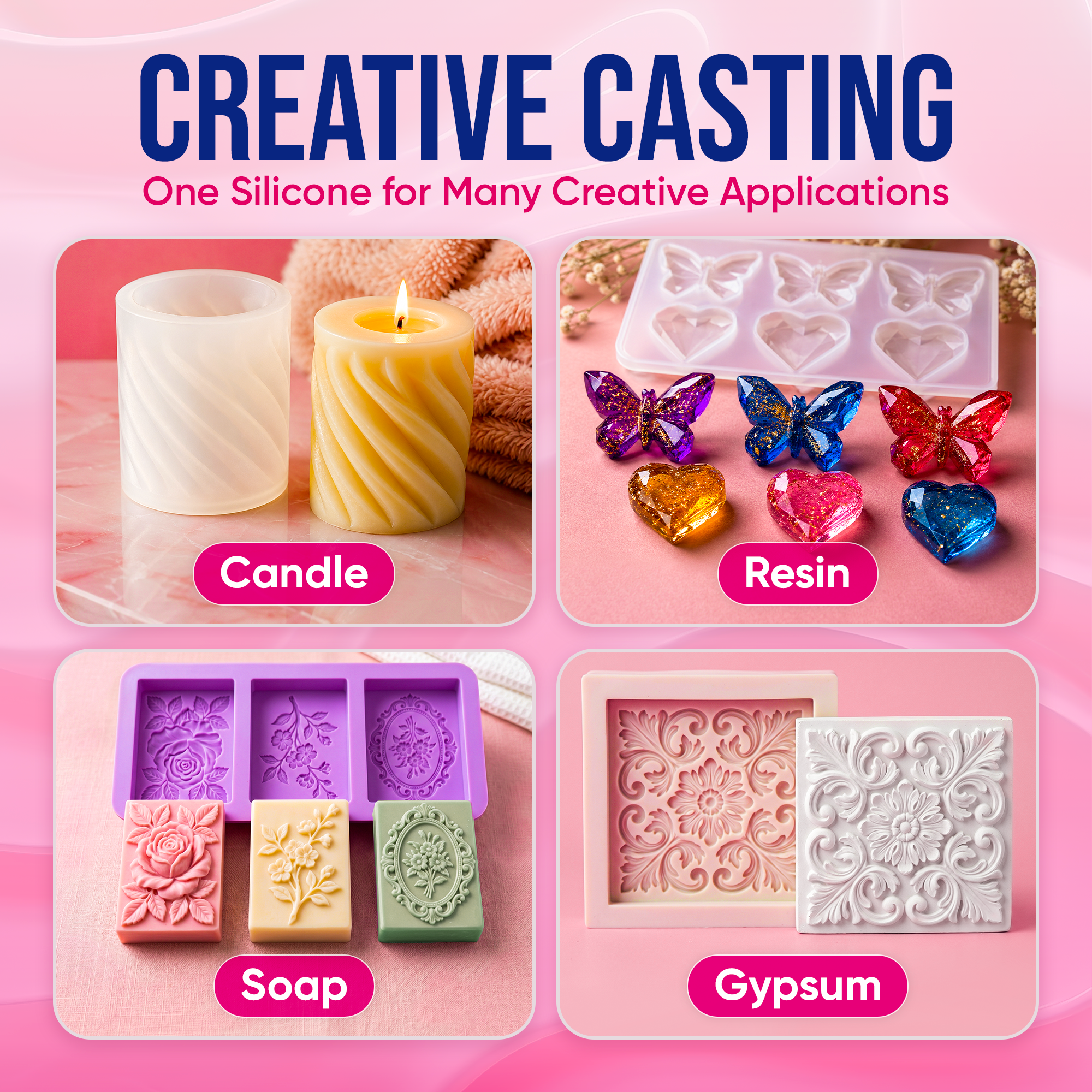 CRAFT RESIN Silicone Mold Making Kit 15A 2.2lb | Soft & Flexible Platinum Silicone - Craft Resin US