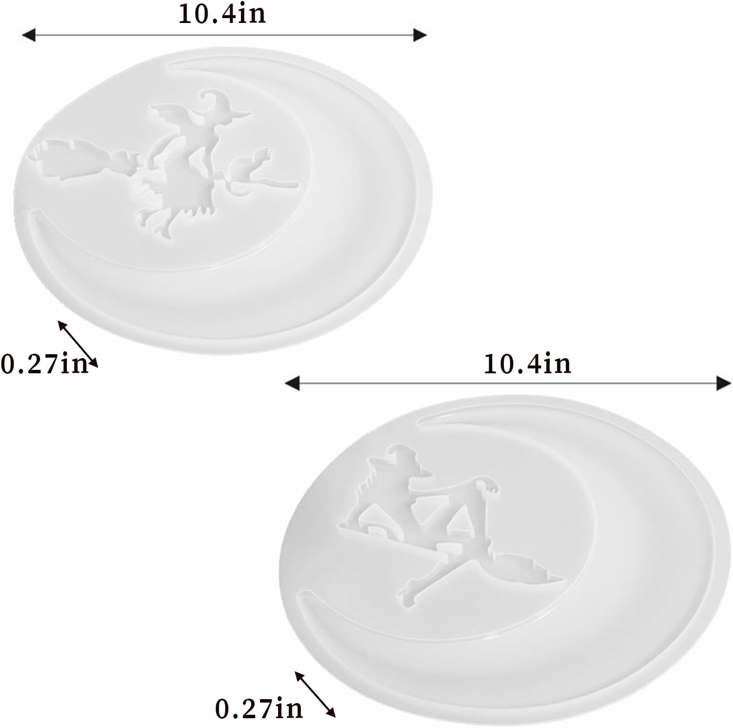 Crescent Moon Witch Mold - Set of 2 - Craft Resin US