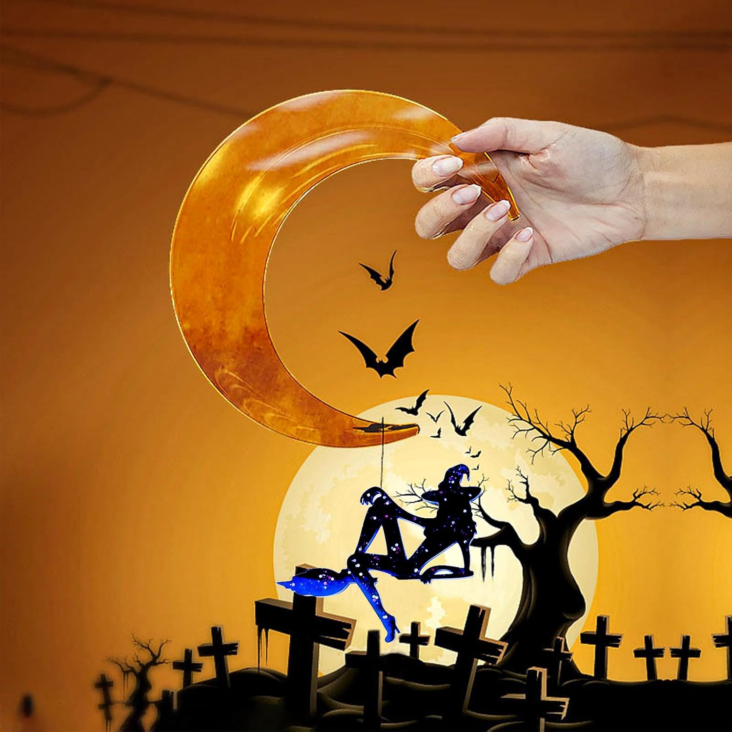 Crescent Moon Witch Mold - Set of 2 - Craft Resin US