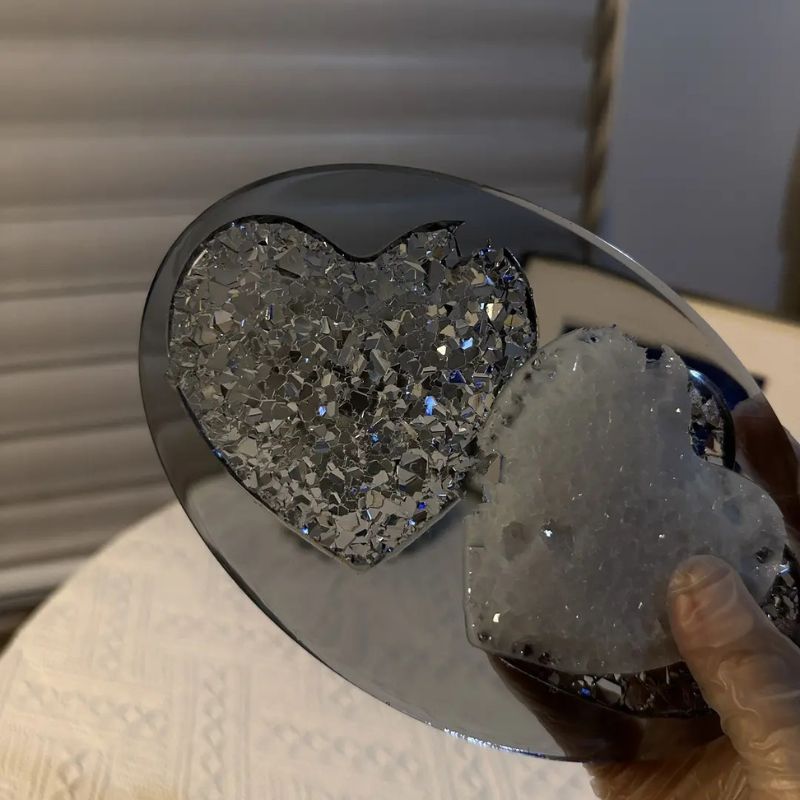 Crystal Cluster Inlay for Heart Shape Resin Mold - Craft Resin US