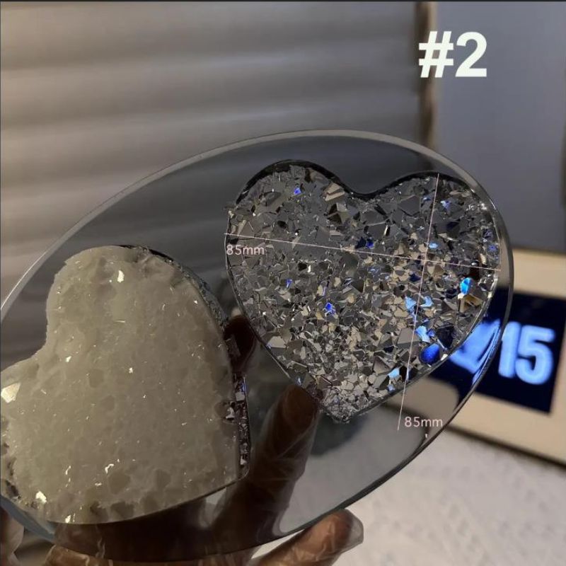 Crystal Cluster Inlay for Heart Shape Resin Mold - Craft Resin US