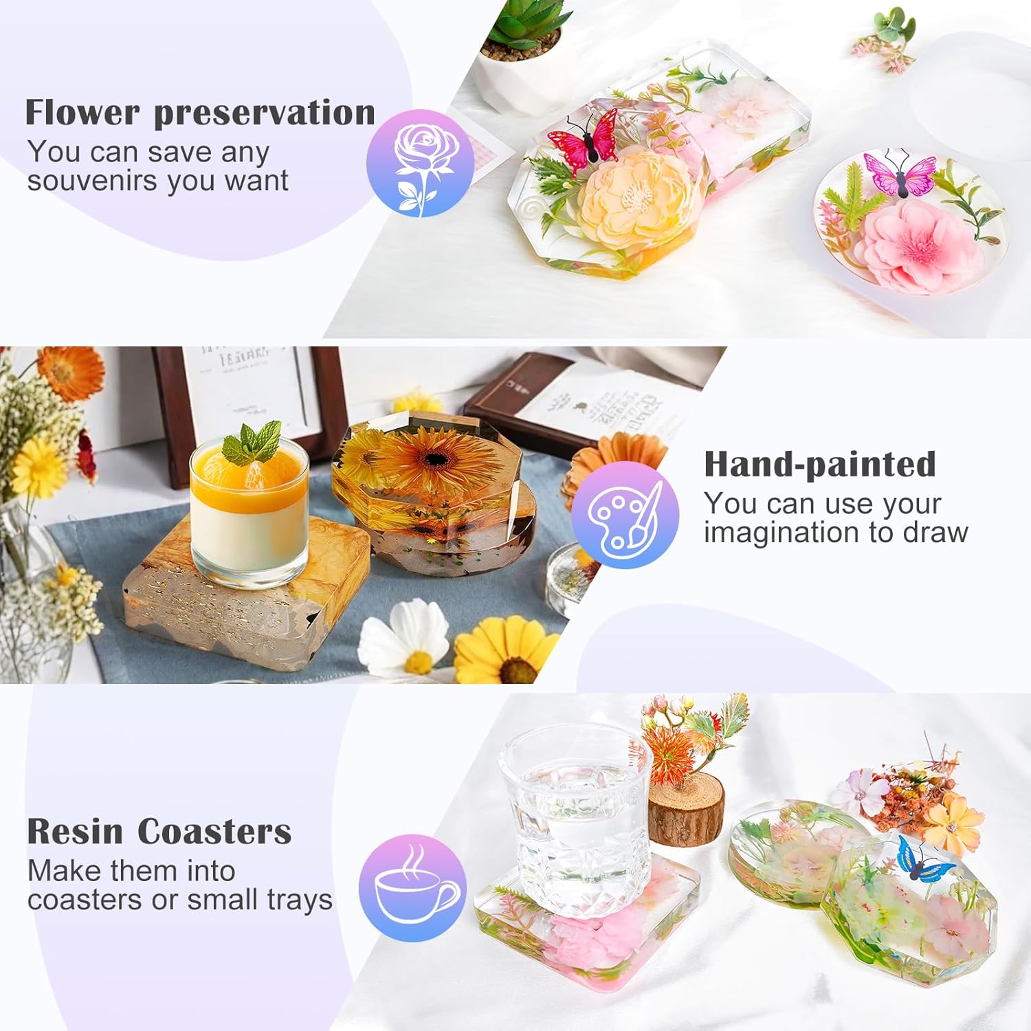 Deep Coaster Resin Mold (Octagon, Round, Square) - Craft Resin US