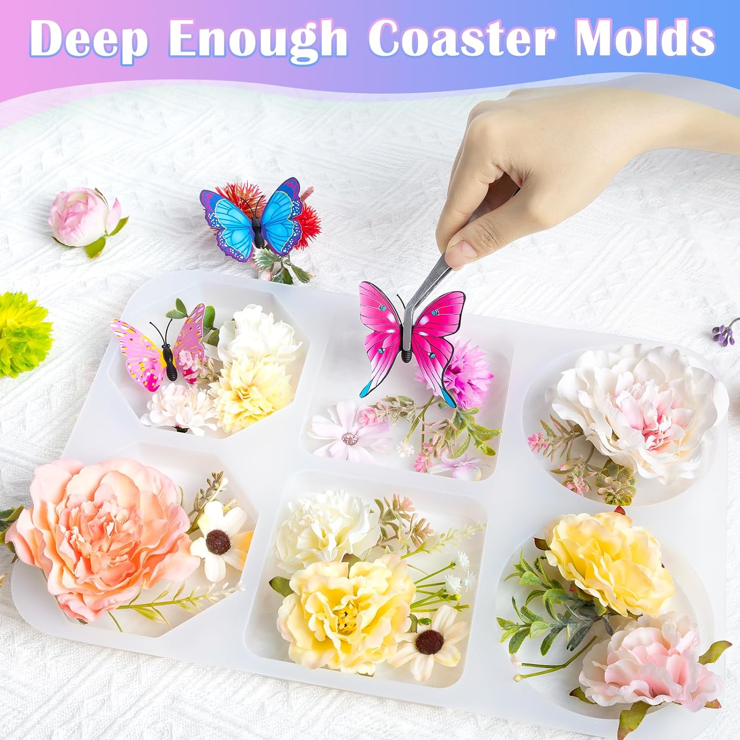 Deep Coaster Resin Mold (Octagon, Round, Square) - Craft Resin US