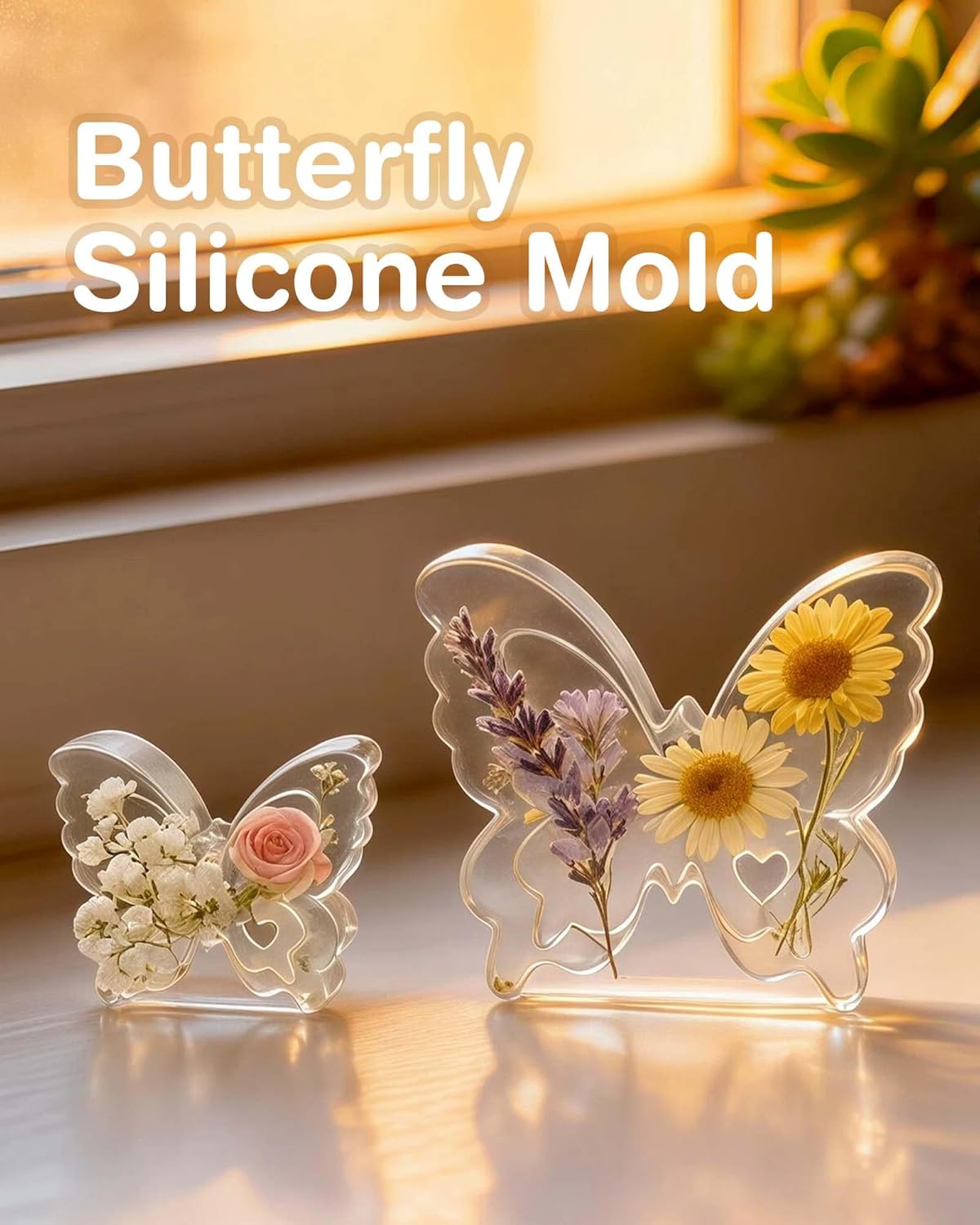 Epoxy Resin Molds for Spring Butterfly Soft Silicone Molds Set of 3 Sizes Easter Silicone Molds for Resin, Gypsum and Candle - Craft Resin US
