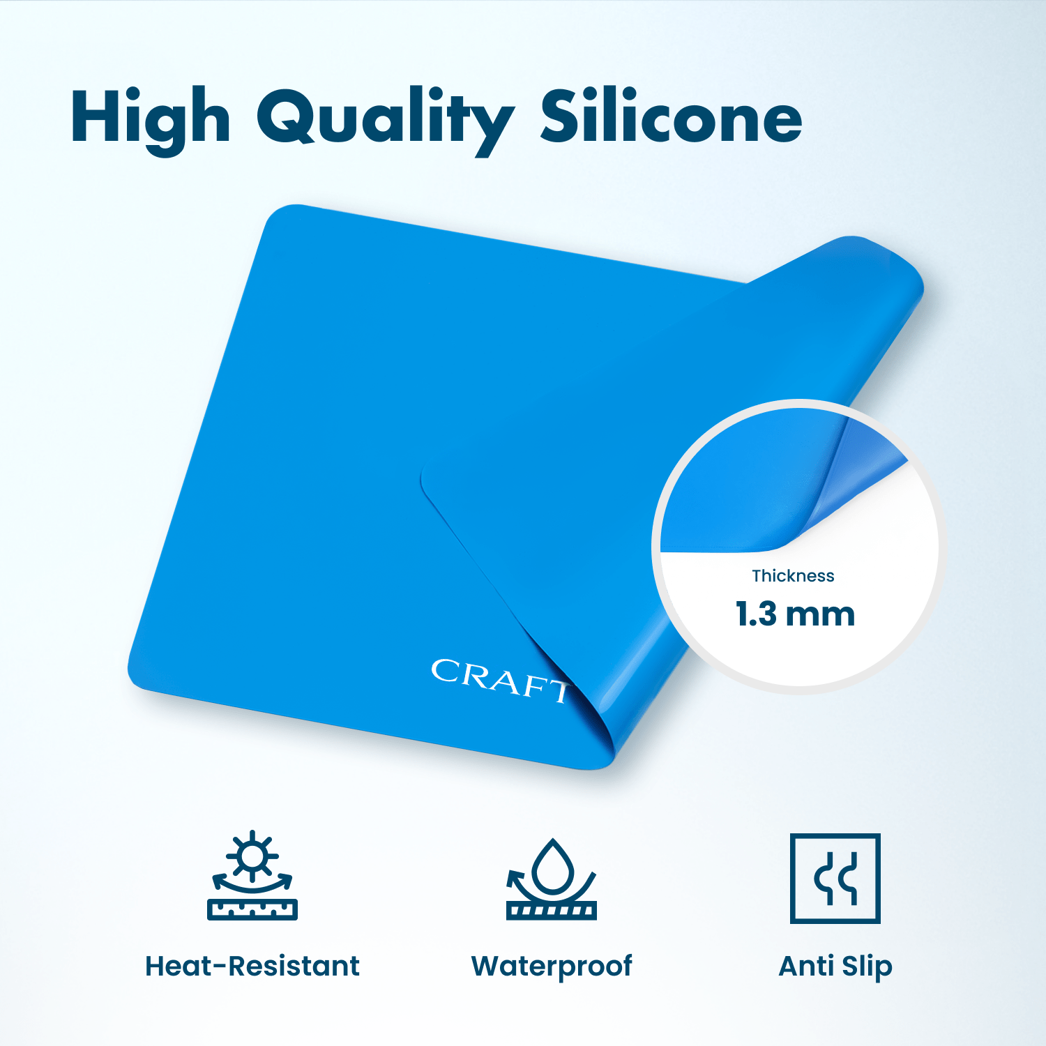 Extra Thick Silicone Craft Mat – 60x40 cm, 1.3 mm - Craft Resin US