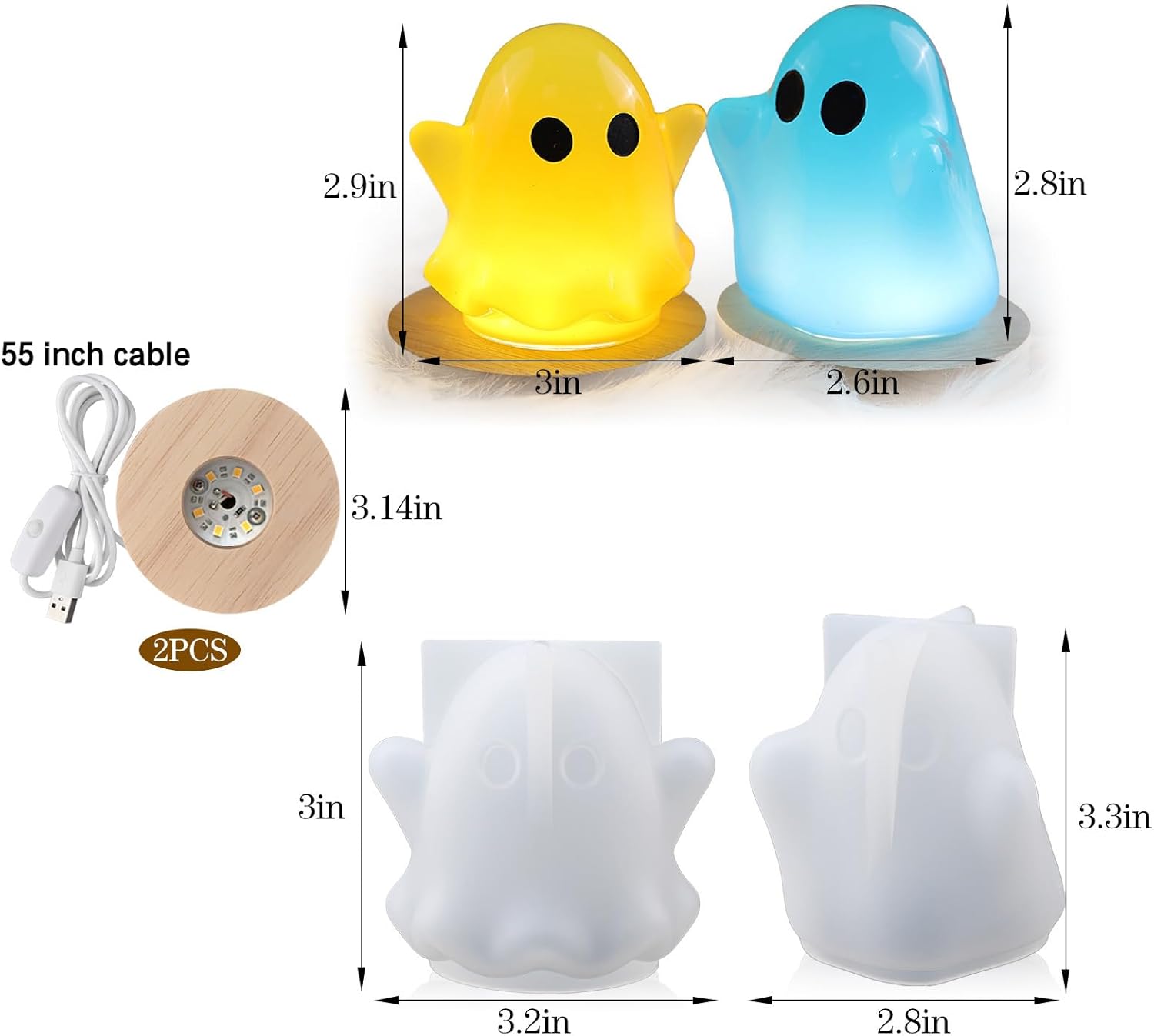 Ghost Resin Molds - Set of 2 - Craft Resin US