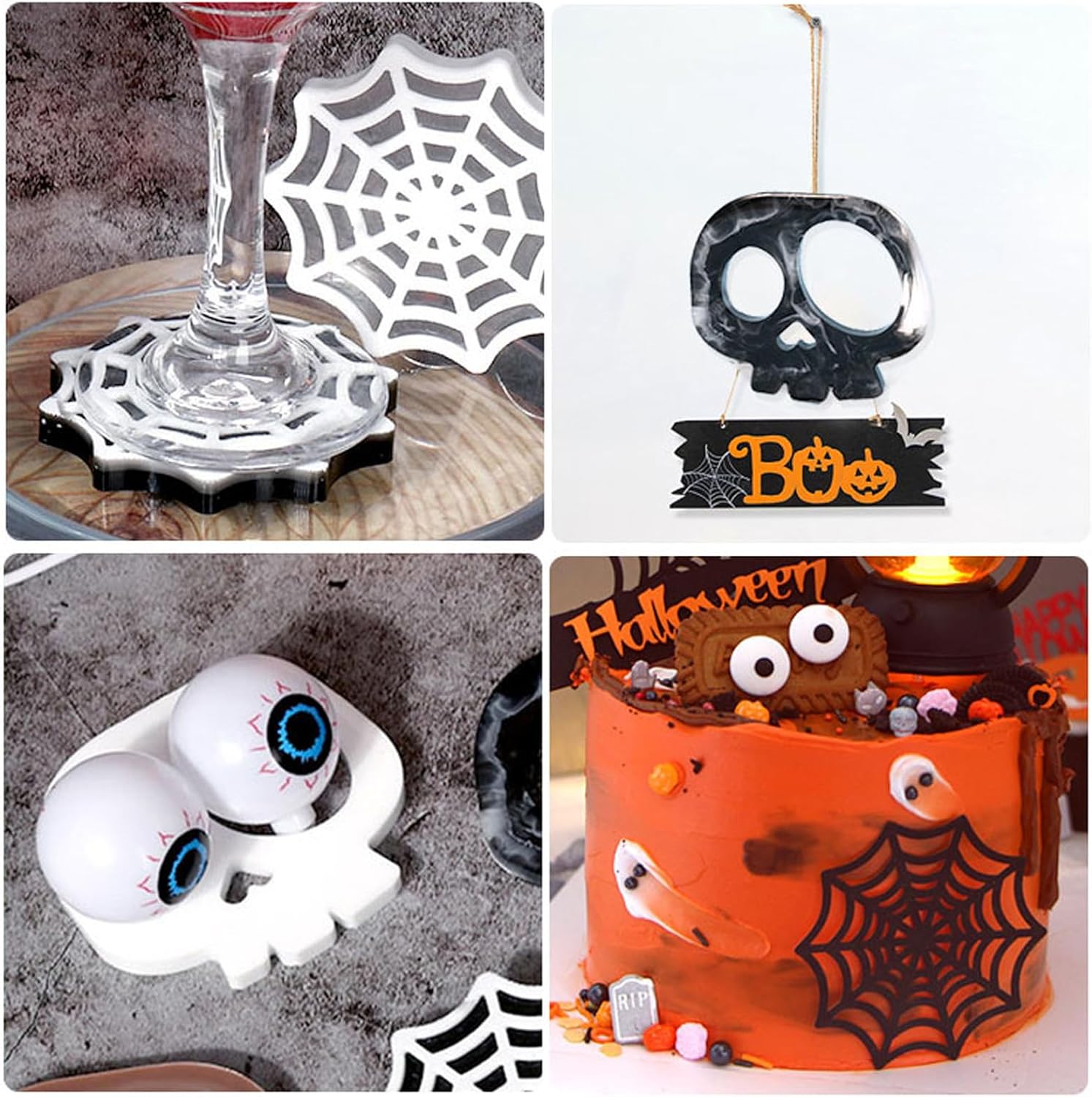 Halloween Coaster Resin Mold - Set of 6 - Craft Resin US