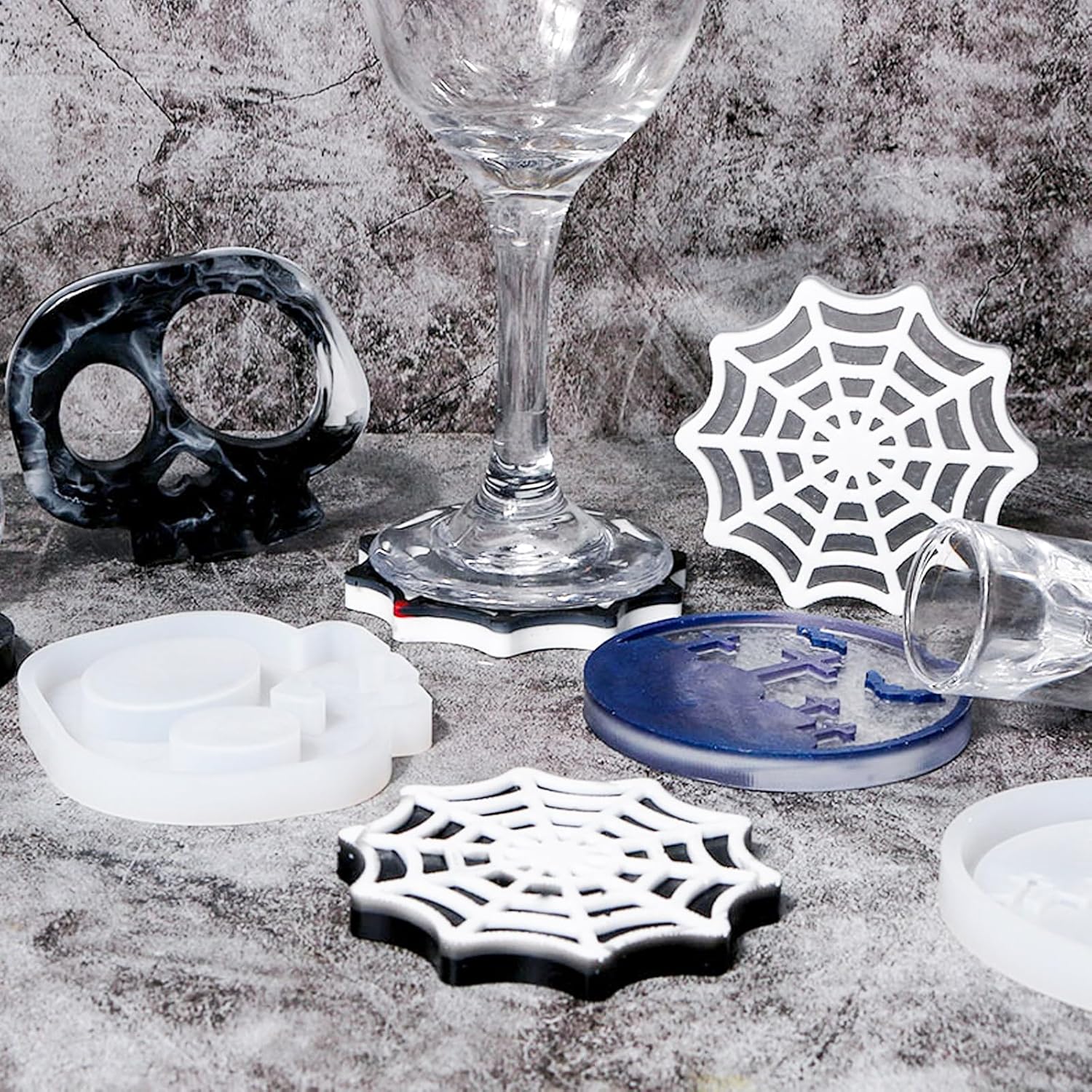 Halloween Coaster Resin Mold - Set of 6 - Craft Resin US