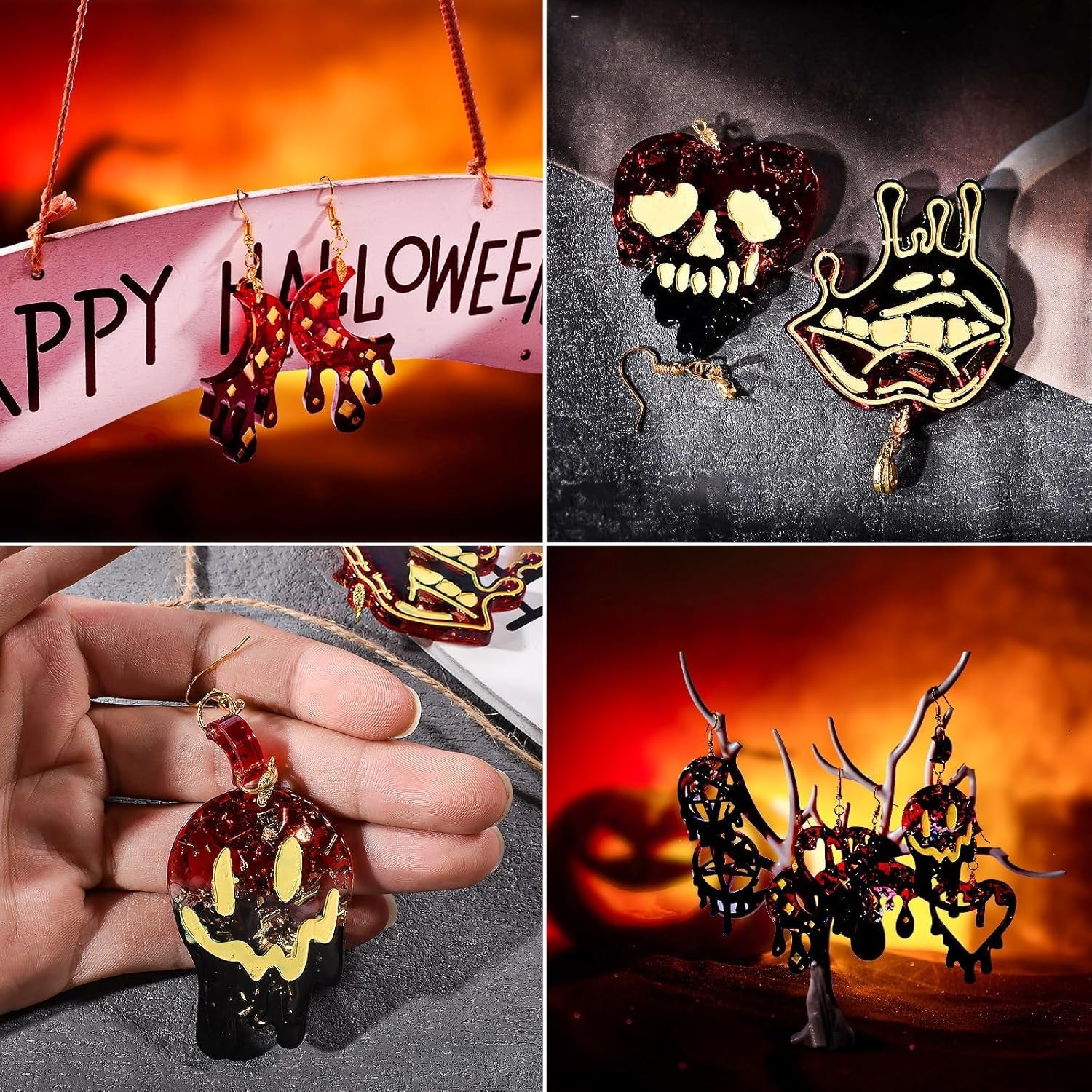 Halloween Earring Molds - Set of 3 - Craft Resin US