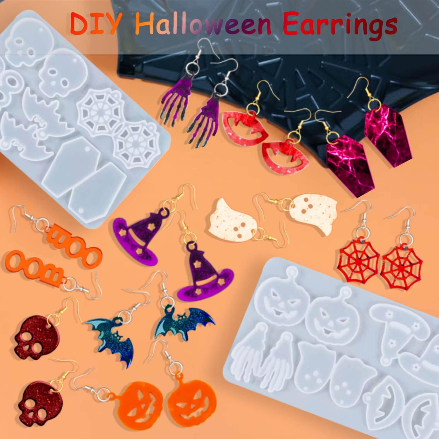 Halloween Earring Resin Molds - Set of 224 - Craft Resin US