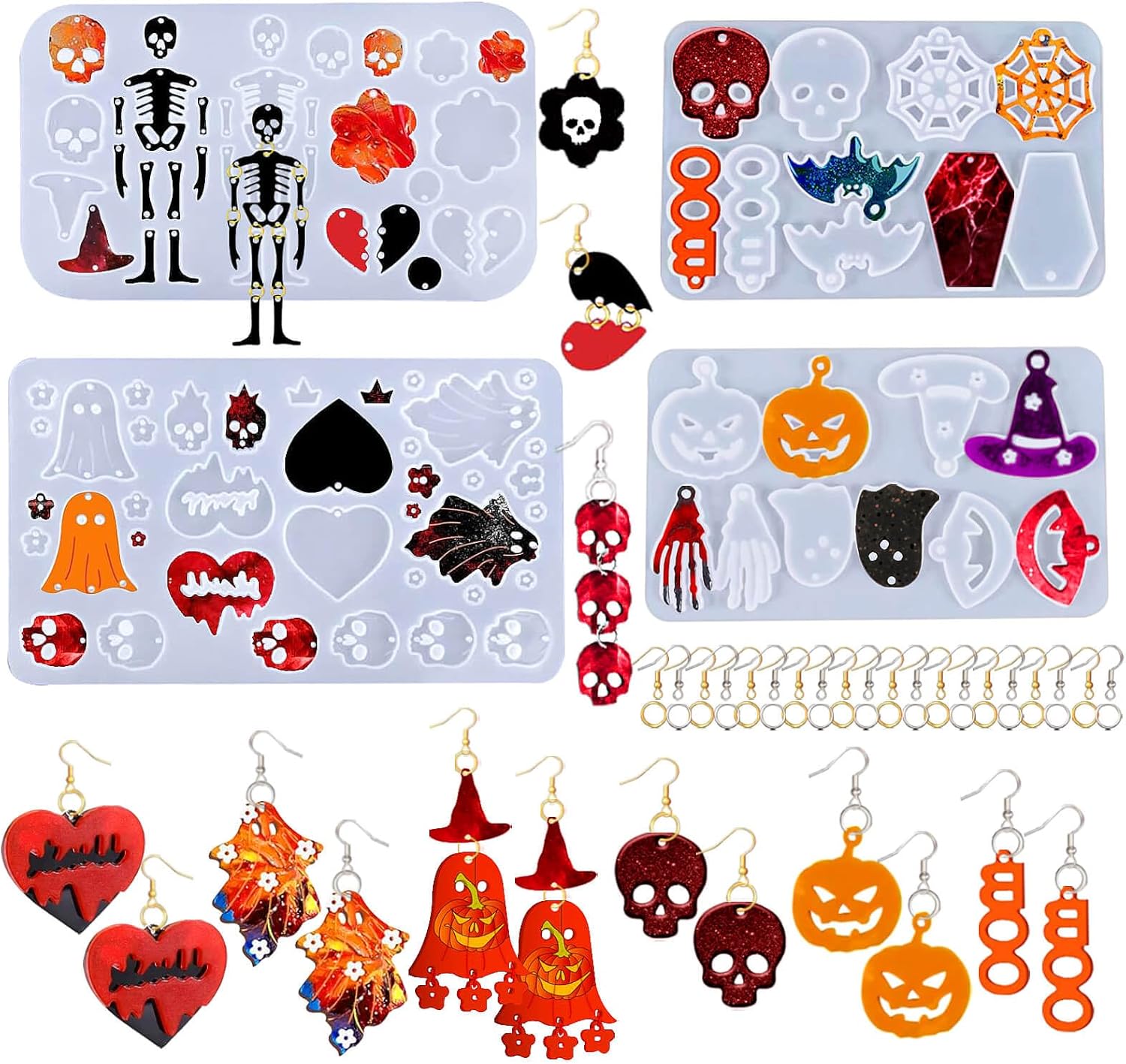 Halloween Earring Resin Molds - Set of 224 - Craft Resin US