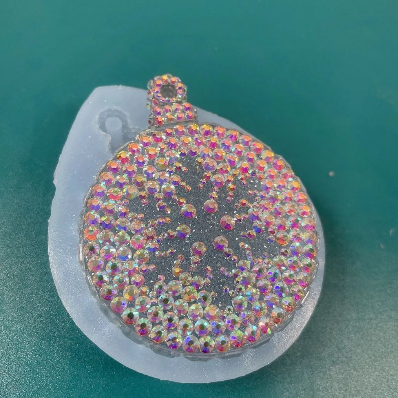 Handmade Diamond Round Snowflake Hanging with Hole Decoration Resin Molds - Craft Resin US