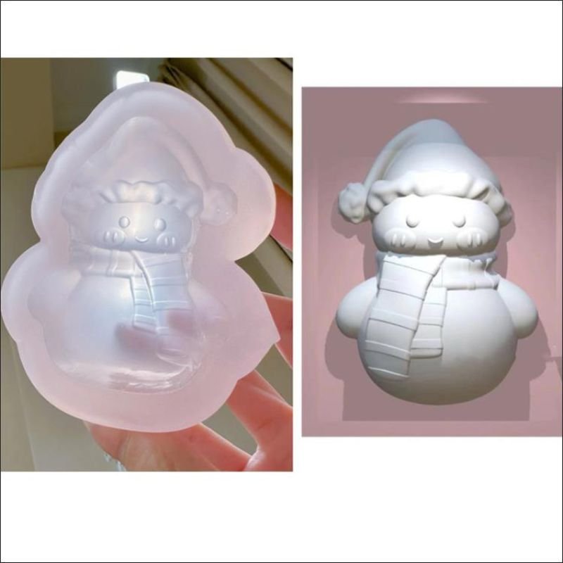 Handmade Snowflake Castle Snowman Ornament Mold - Craft Resin US