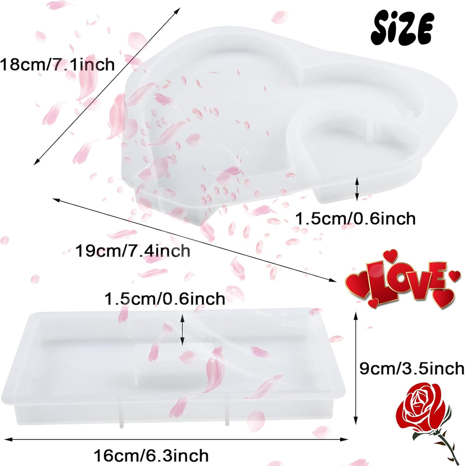 Heart Photo Frame Resin Mold - Craft Resin US