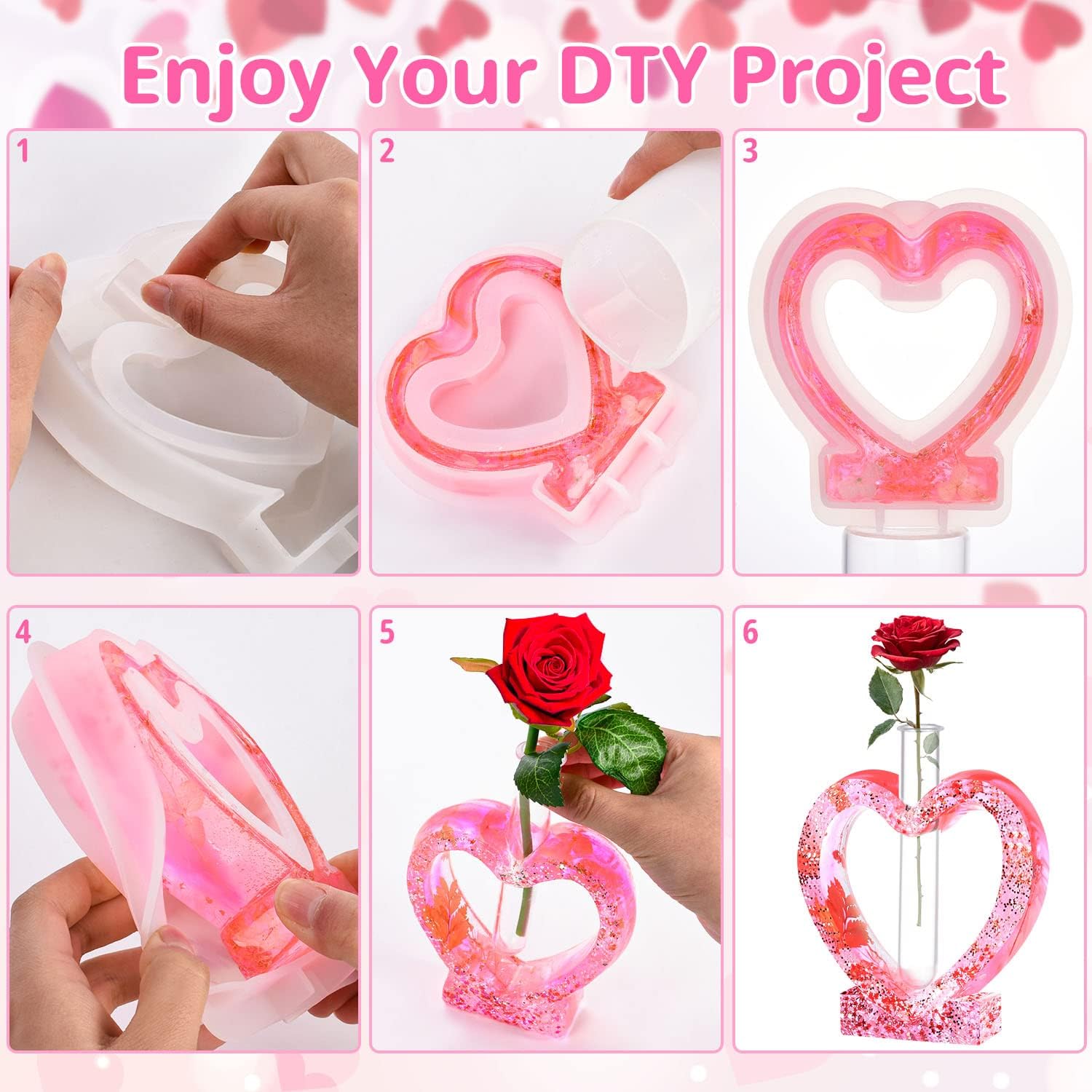 Heart Vase Resin Molds - Craft Resin US