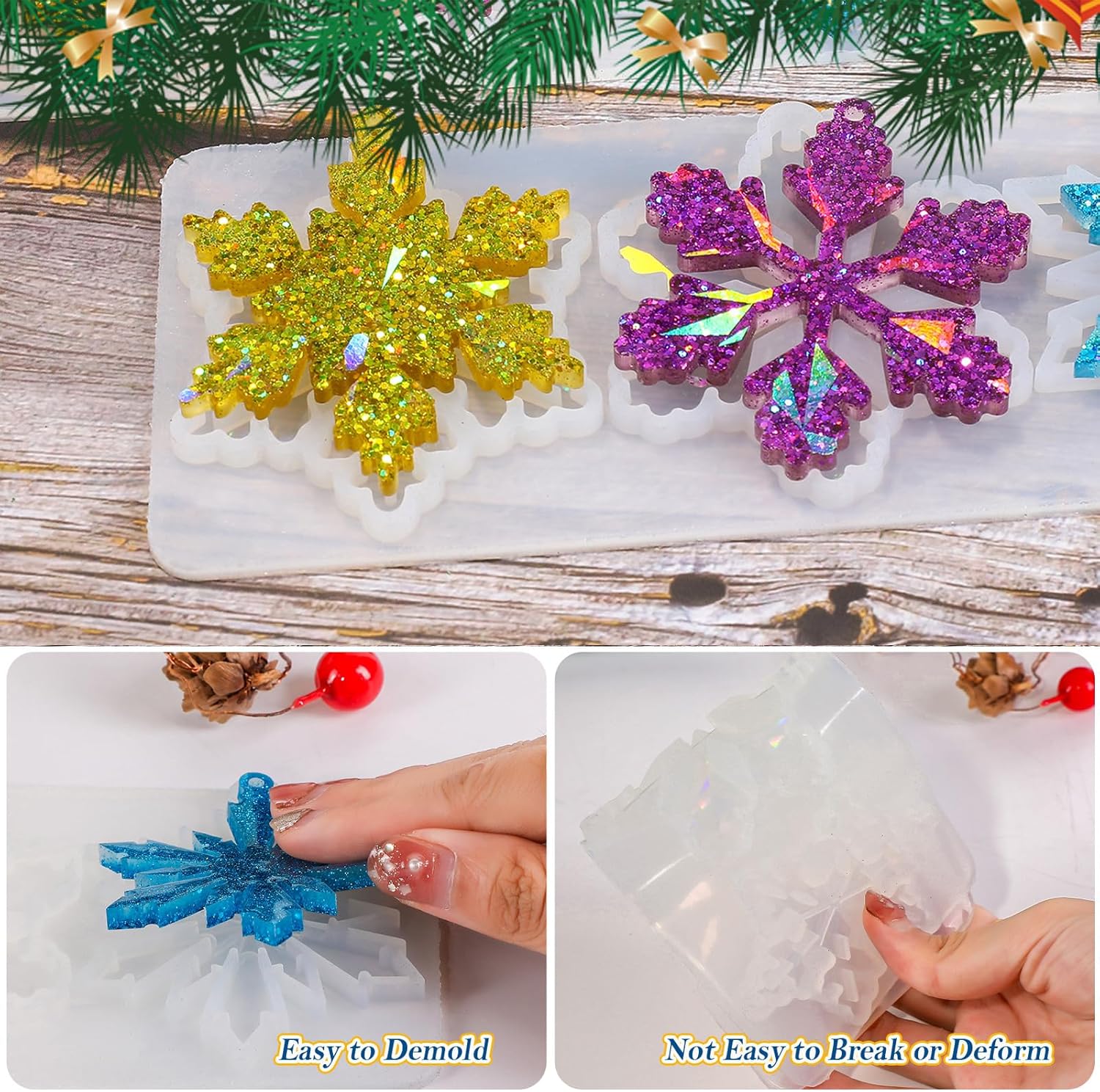 Holographic Christmas Resin Molds - Craft Resin US