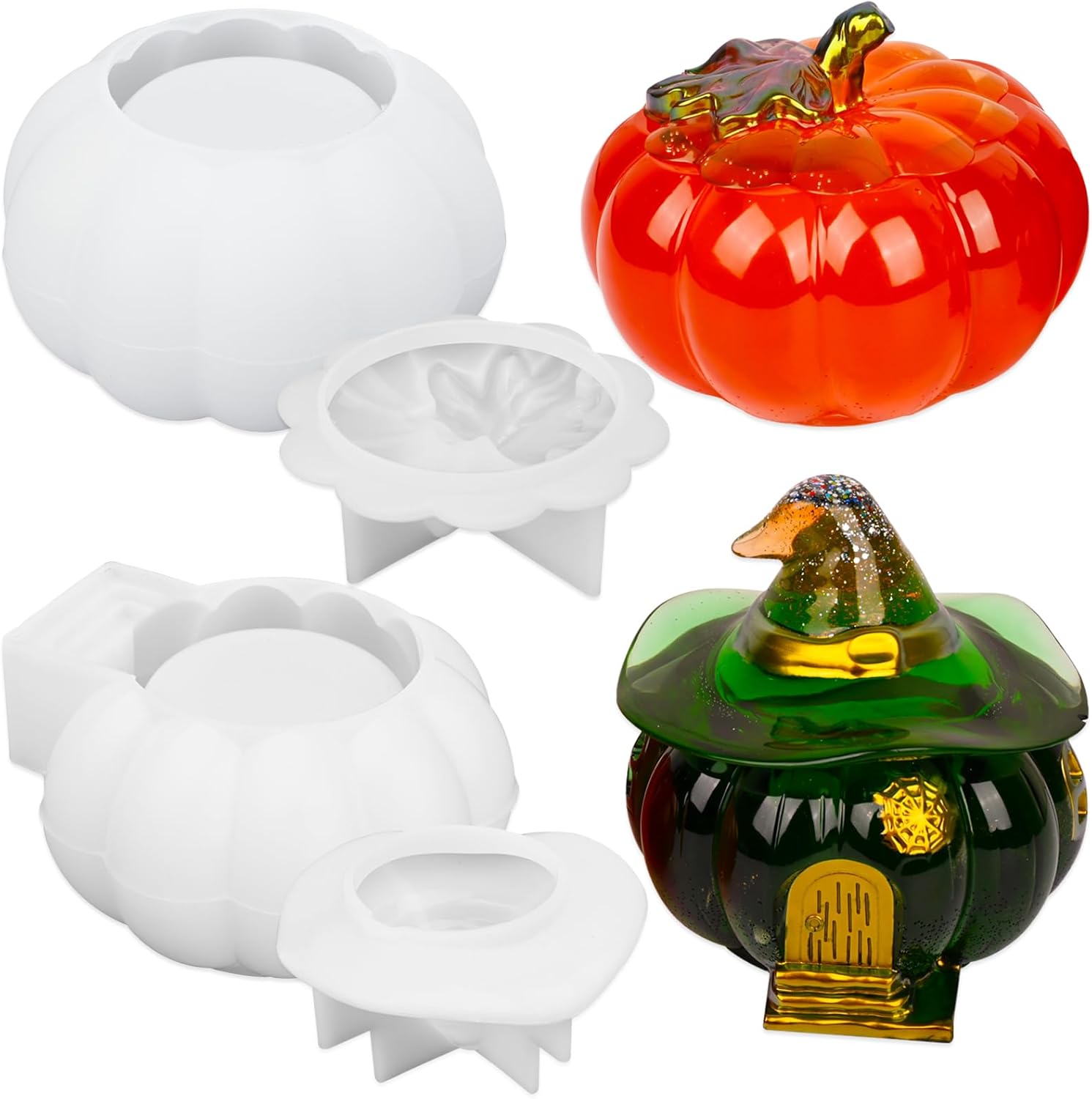 Pumpkin Jar Mold - 2 pcs - Craft Resin US