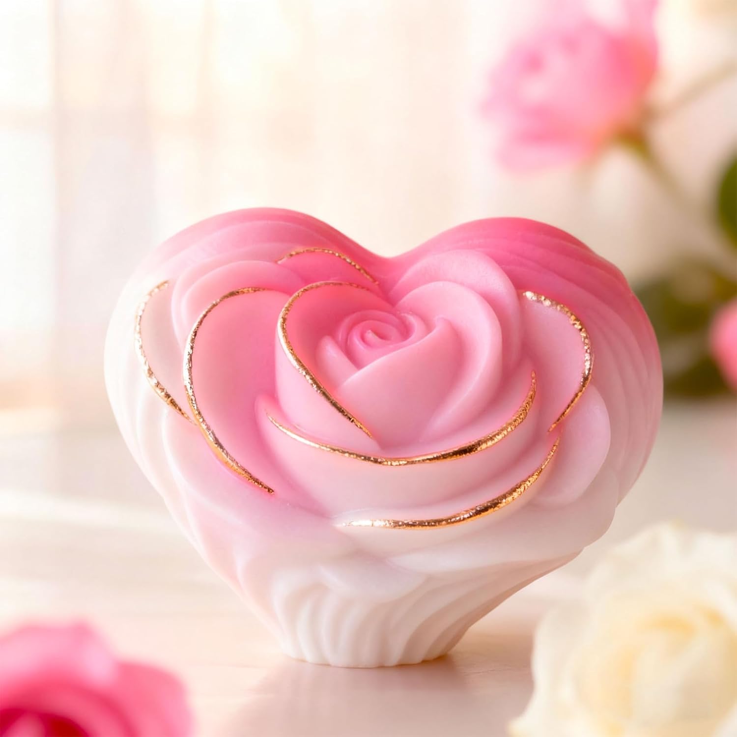 Romantic Rose Heart Resin Mold - Craft Resin US