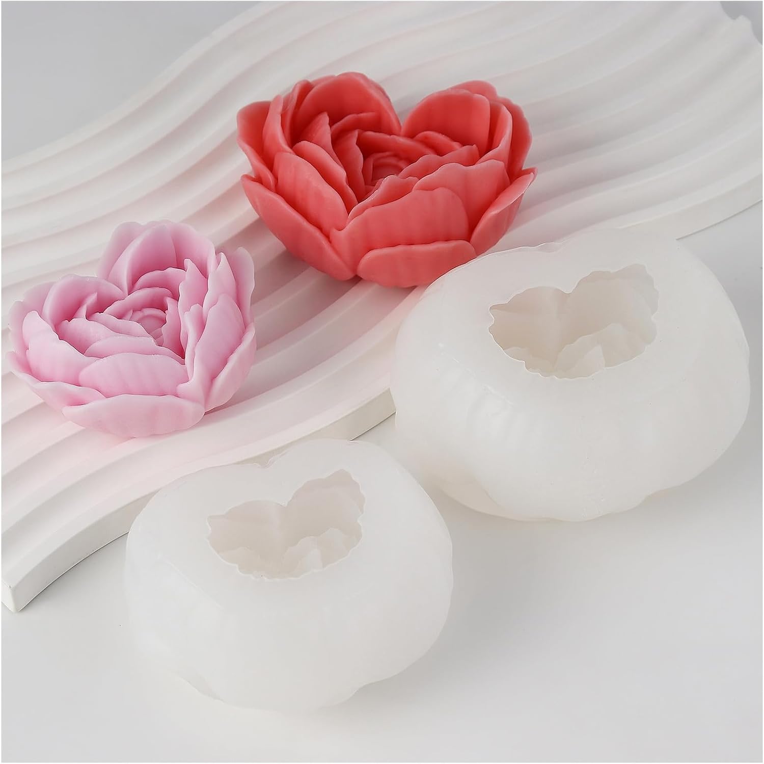 Rose Heart Resin Molds - set of 2 - Craft Resin US