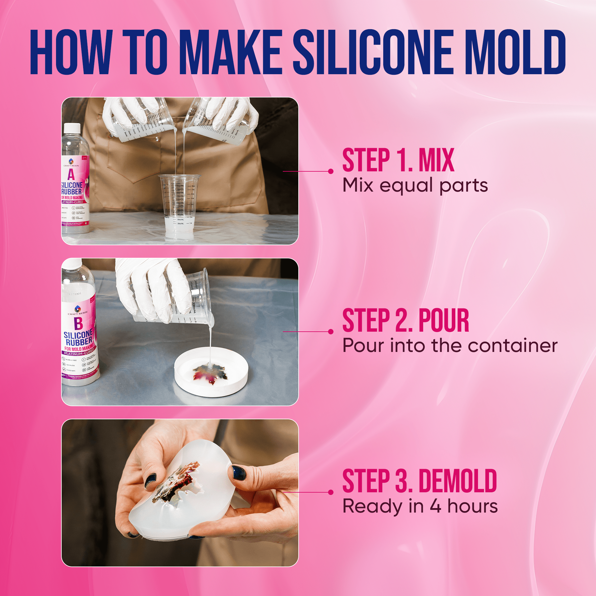 Silicone for Mold Making (15A) - 4000g - Craft Resin US