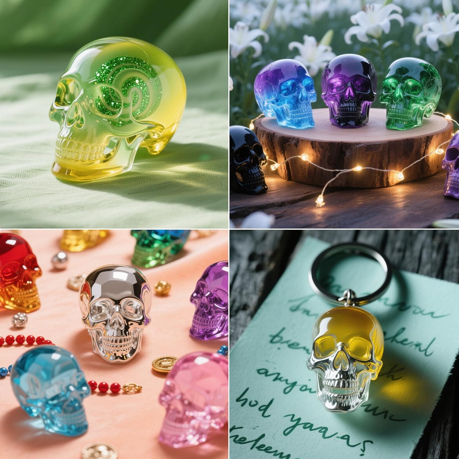 Skull Keychain Molds - Set of 8 - Craft Resin US