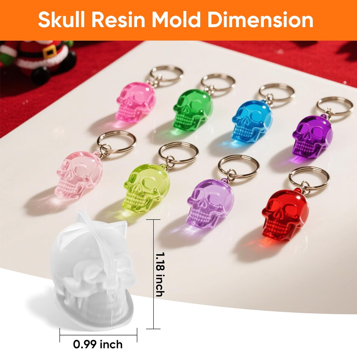 Skull Keychain Molds - Set of 8 - Craft Resin US