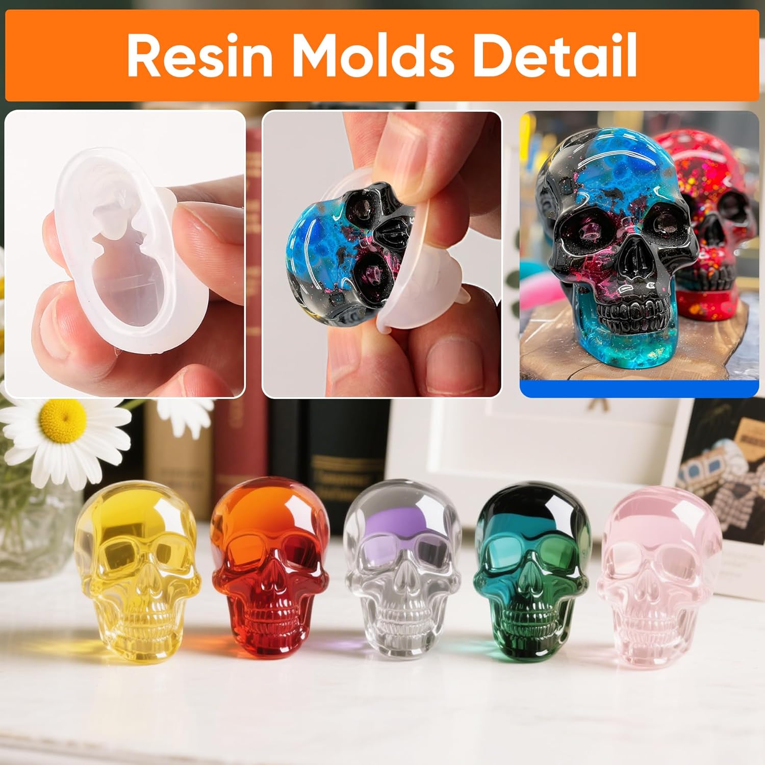 Skull Keychain Molds - Set of 8 - Craft Resin US