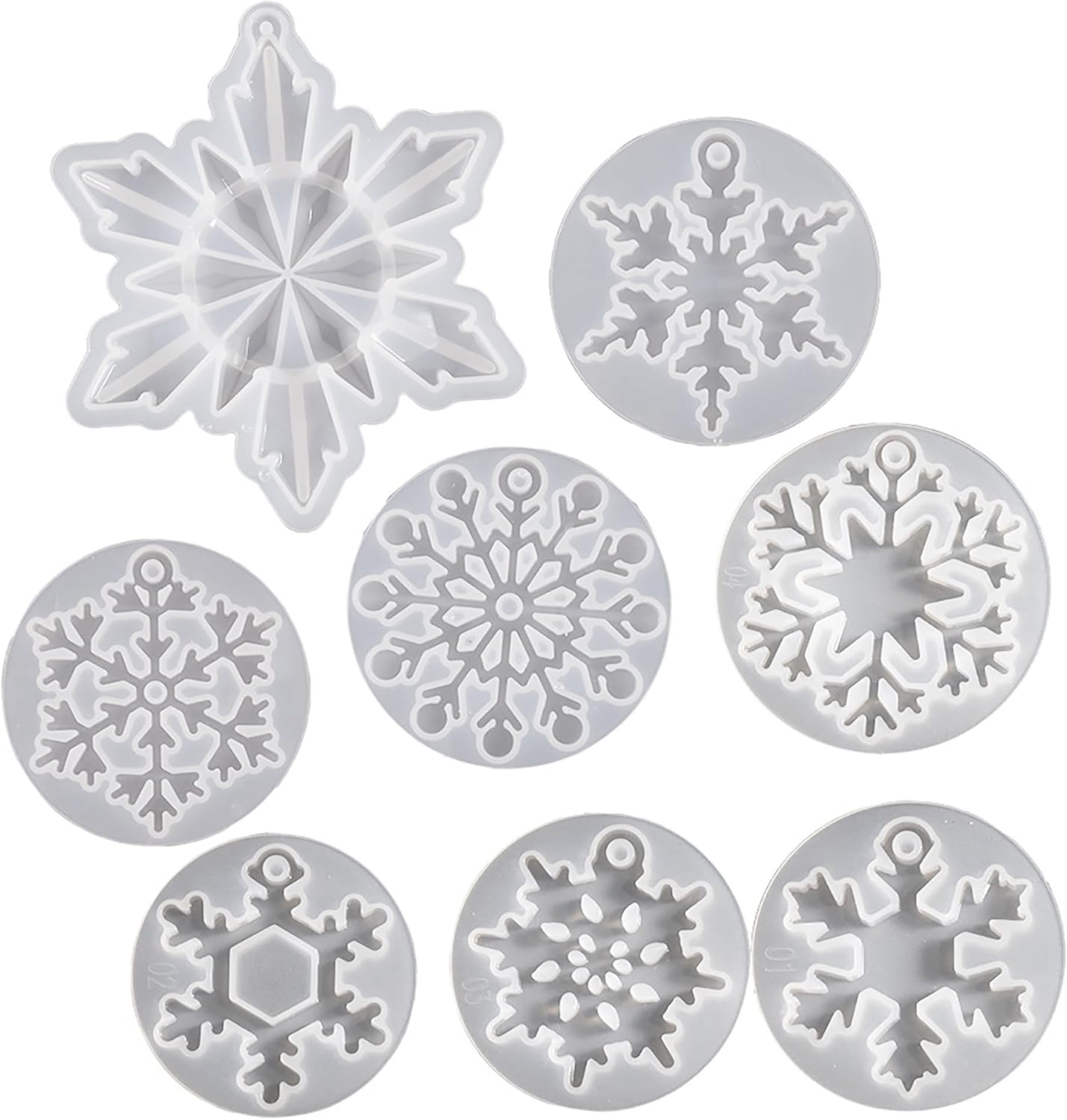 Snowflake Coaster Resin Mold - set of 8 - Craft Resin US