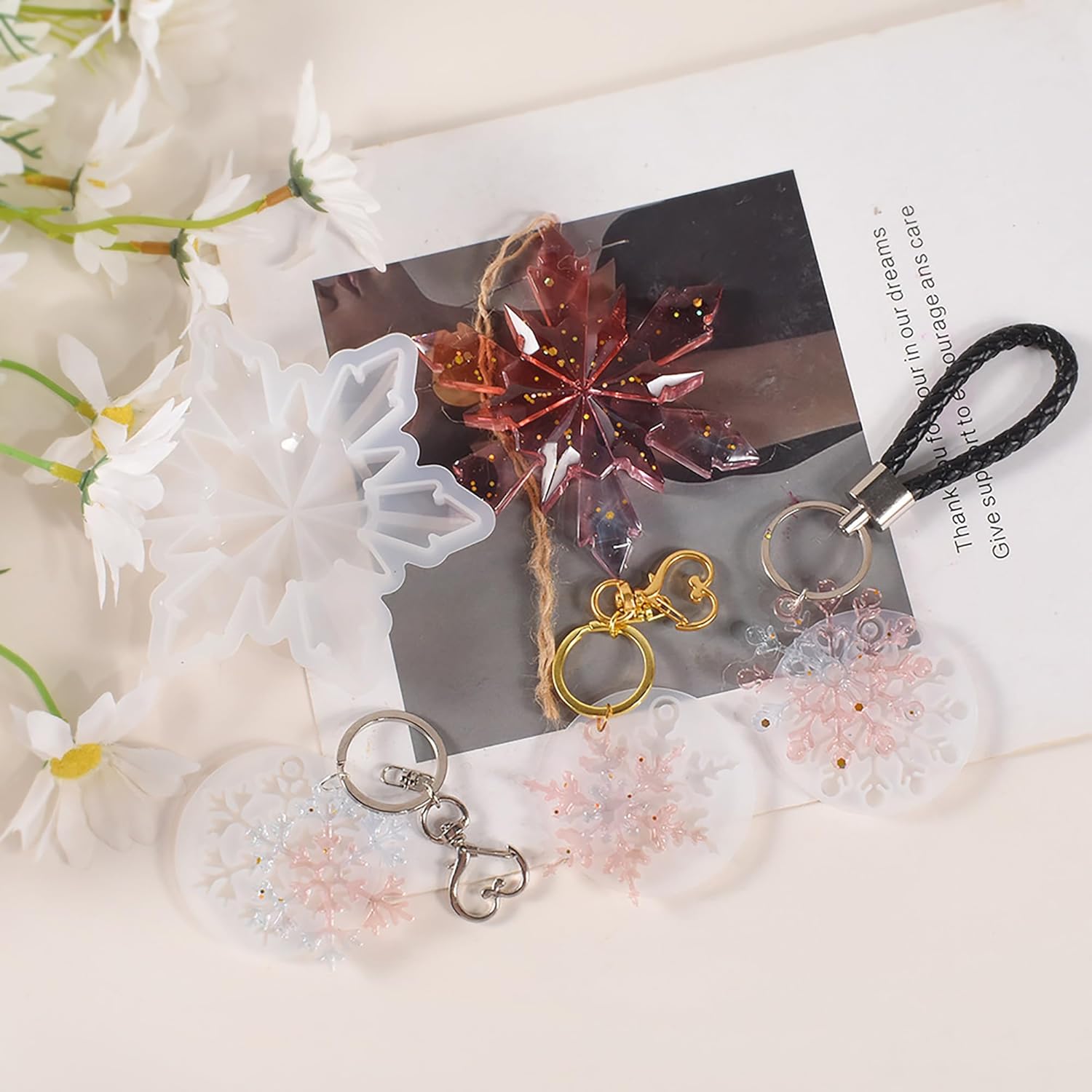 Snowflake Coaster Resin Mold - set of 8 - Craft Resin US