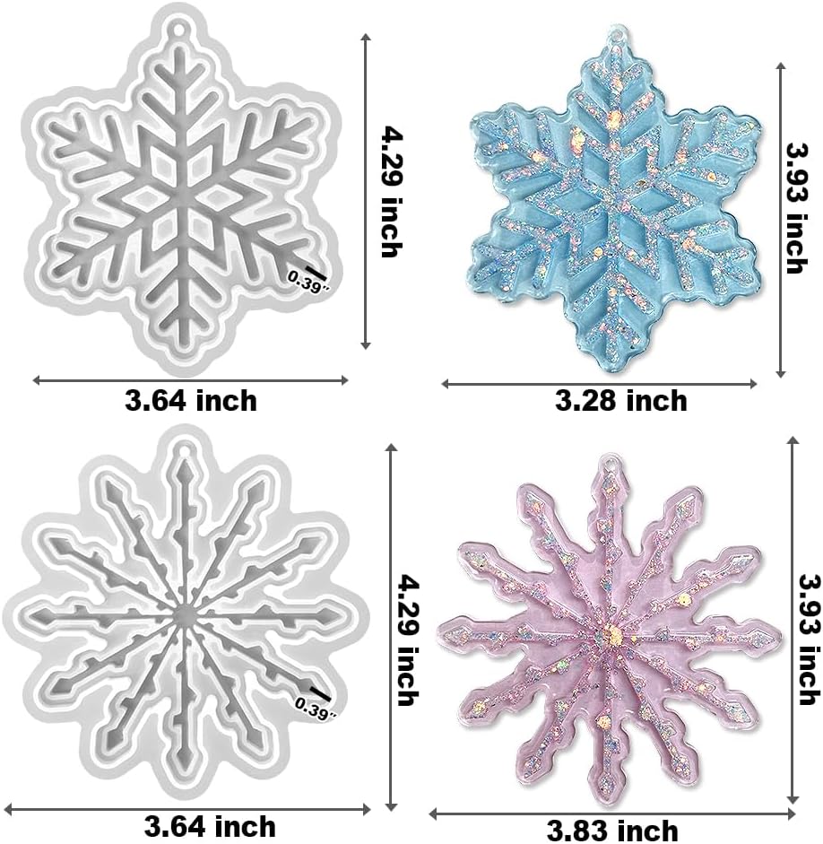 Snowflake Resin Mold - set of 6 - Craft Resin US