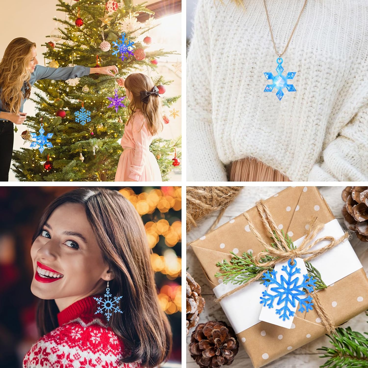 Snowflake Resin Molds Silicone, 9 Pieces Snowflake Resin Casting Molds, Christmas Ornament Resin Molds DIY Resin Crafts Jewelry Pendant Xmas Gift Winter Home Decoration - Craft Resin US