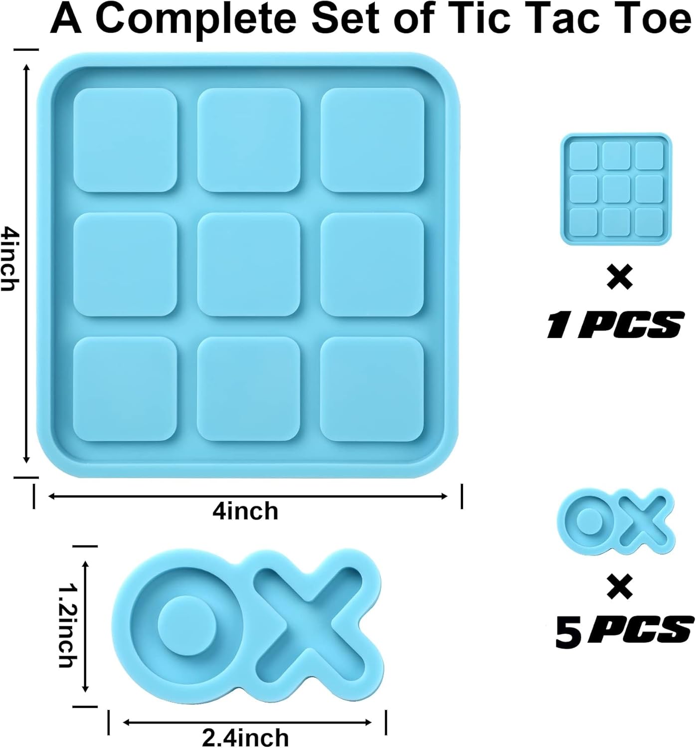 Tic Tac Toe Resin Mold - Craft Resin US