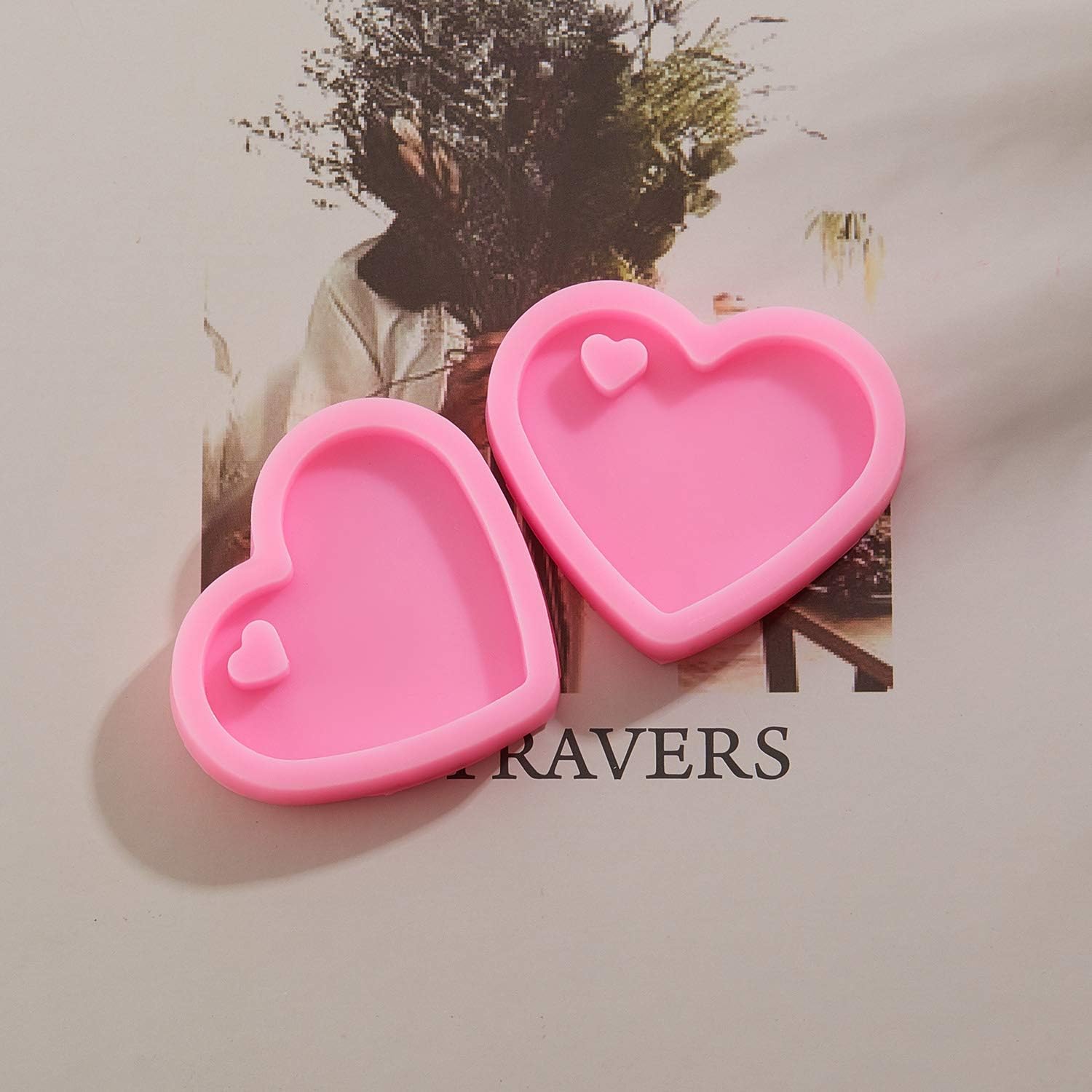 Valentine Heart Resin Keychain Molds - set of 4 - Craft Resin US