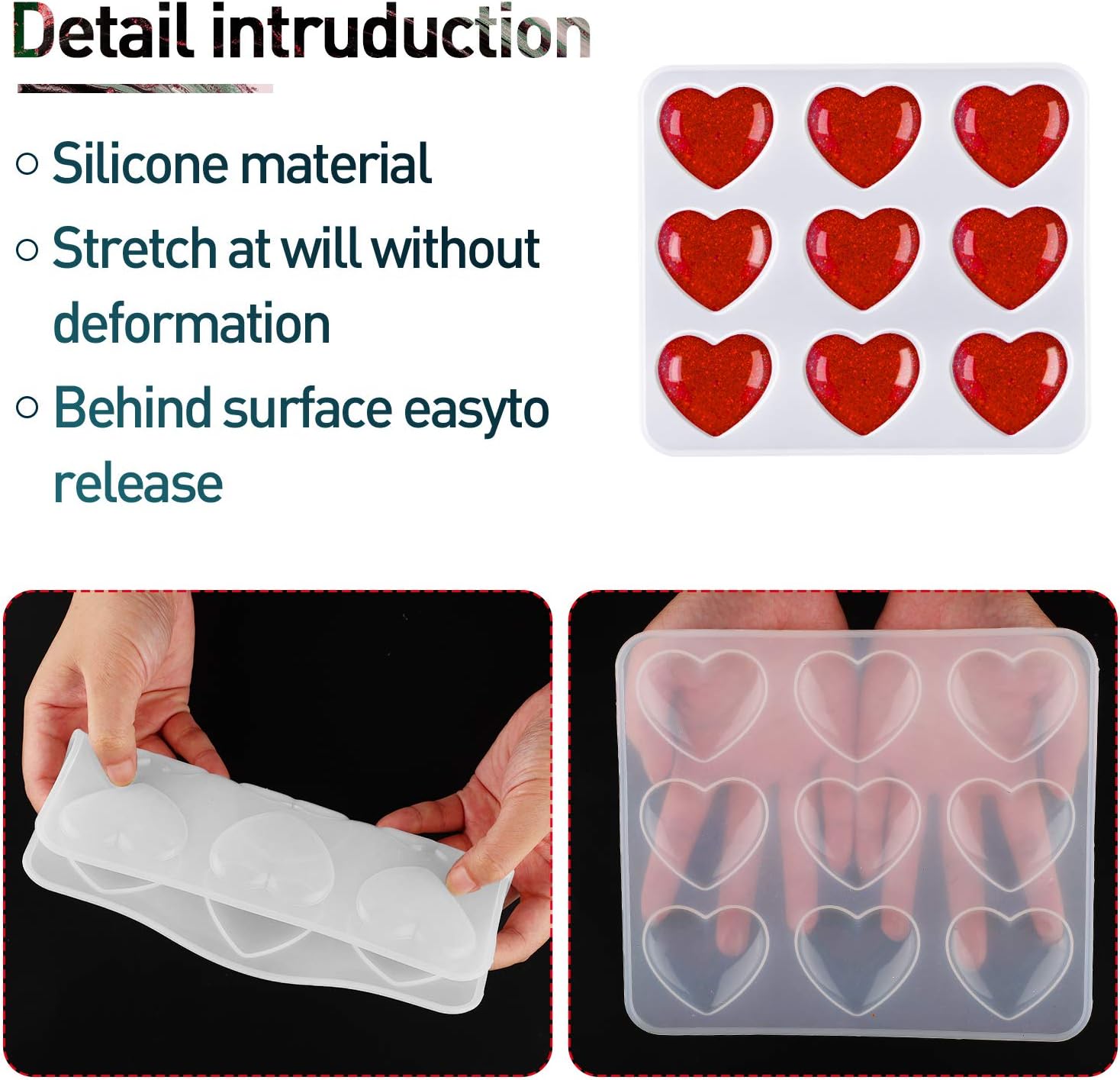 Valentine Heart Resin Mold - Craft Resin US