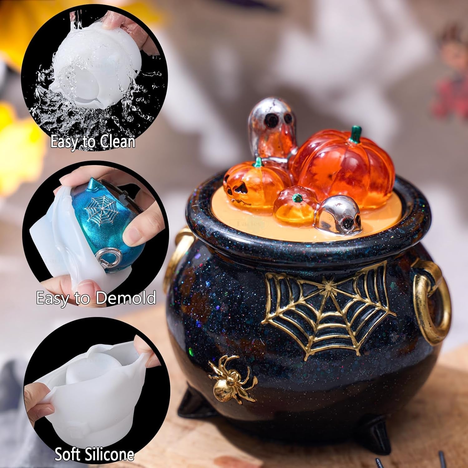 Witch Cauldron Jar Resin Mold - Craft Resin US